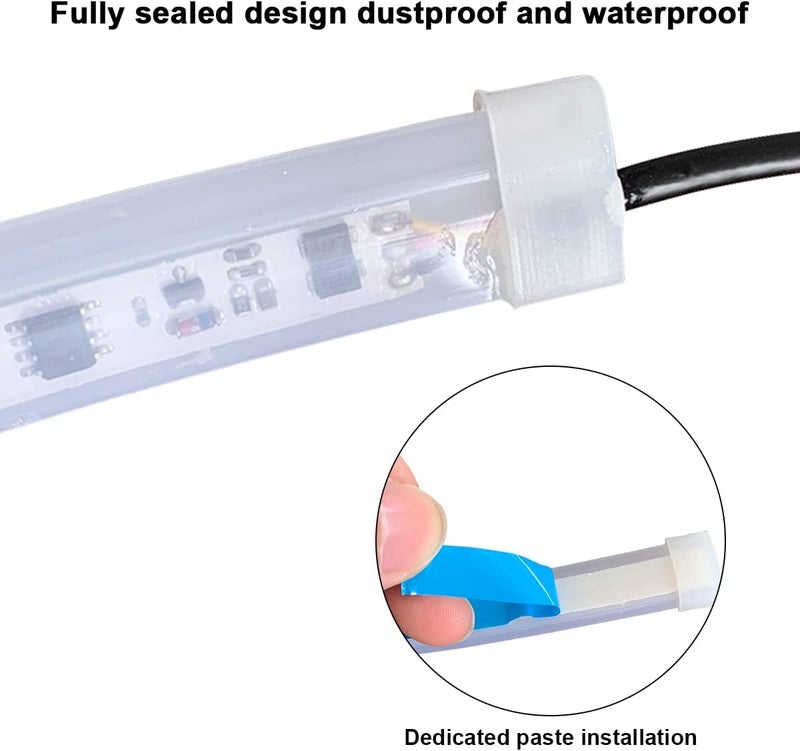 HIPOPY LED Headlight Strip Tube Light, 24 Inch Flexible DRL Daytime Running Light, Waterproof Switchback Sequential Flowing Turn Signal Lamp, Auto Accessories for Most Cars (Blue/Yellow) - Image 3